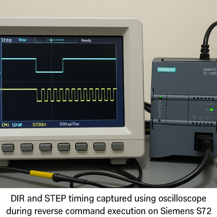 DIR and STEP timing from PLC to stepper driver